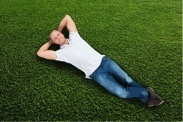 man on grass